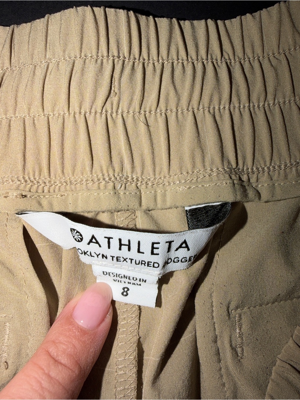 ATHLETA Women’s Beige Joggers Size 8 - Picture 4 of 5